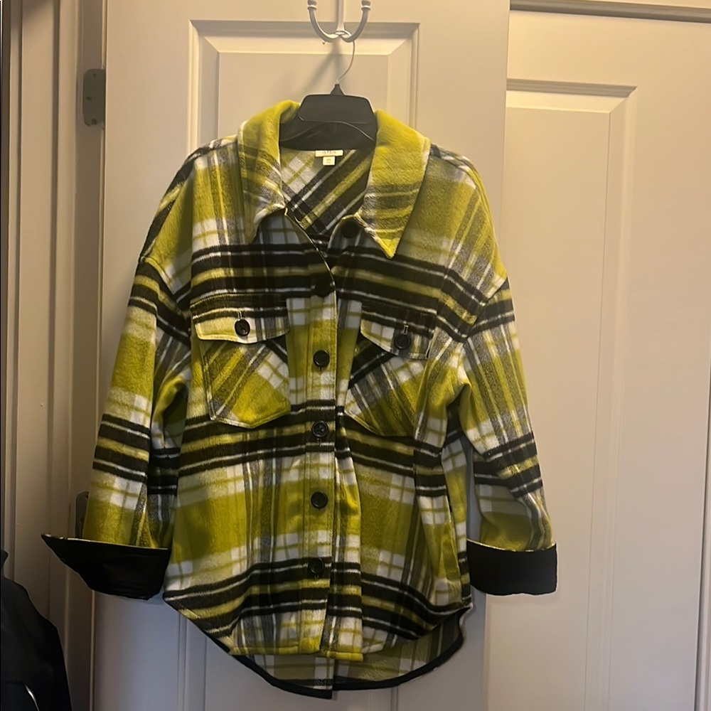 Plaid Kids Jacket in Yellow and Black